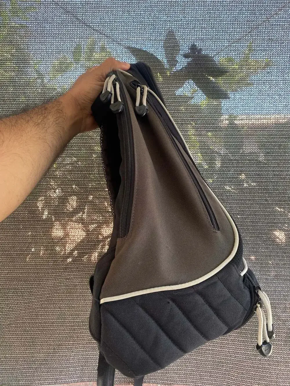 Vintage Nike Y2K Sport Backpack in Black and Brown